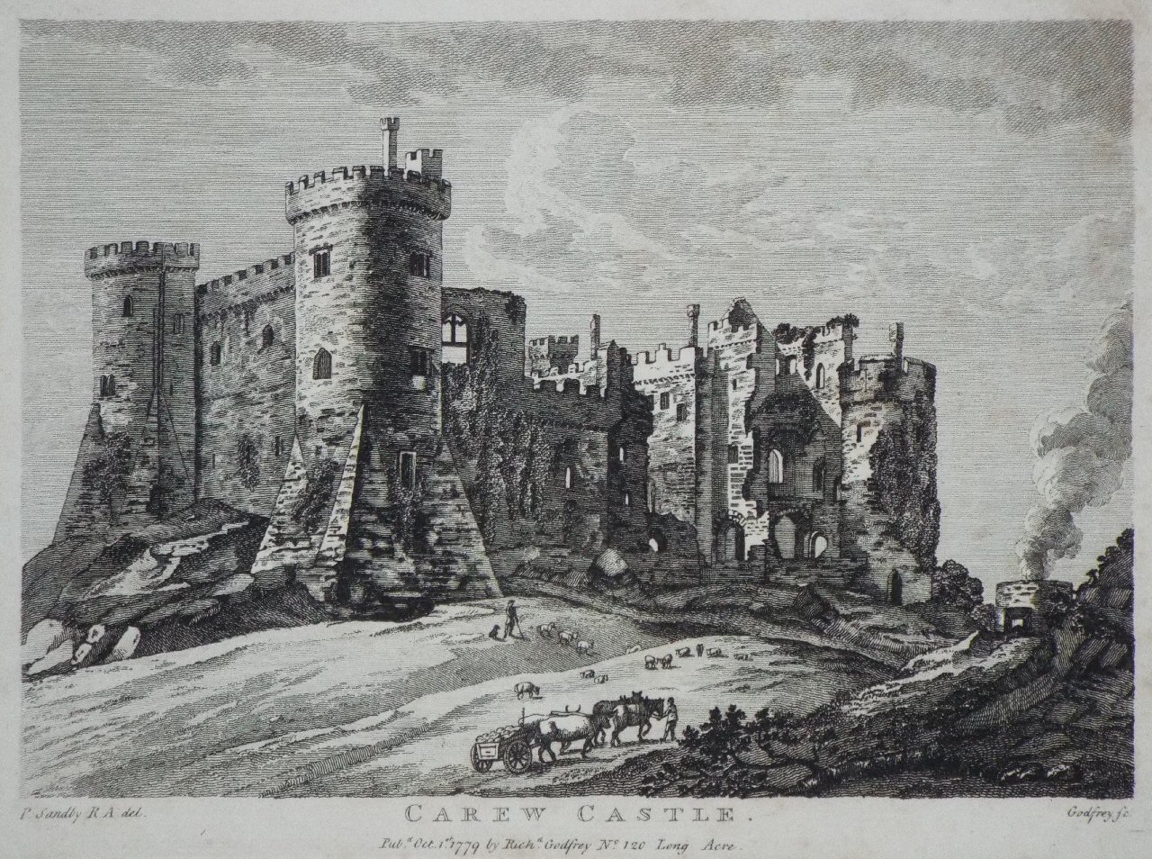 Print - Carew Castle. - 